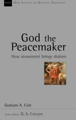 A gray book cover with picture of a flying Angel stating God the Peacemaker.