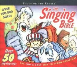 Dvd cover with Biblical cartoon characters signifying The Singing Bible.