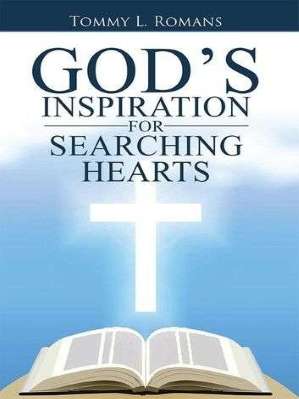 Picture with black letters stating God's Inspiration and a white Cross and Bible beautifully displayed on half blue and half white background.