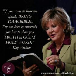 Kay Arthur speaker teaching the Word of God.