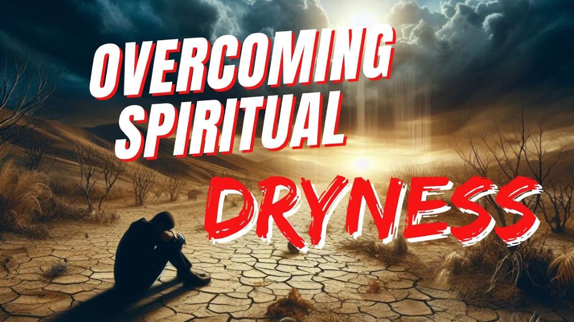 Desolate landscape with a person sitting alone, symbolizing spiritual dryness. Overcoming Spiritual Dryness.