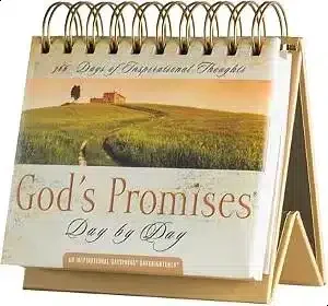 Calendar-style design offers God's Promises Day by Day.