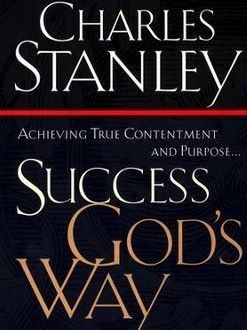 Black book cover with red horizontal line and white and gold letters stating Success God's Way, Achieving True Contentment and Purpose.
